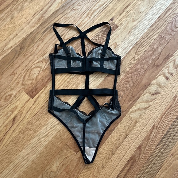 Victorias secret Valentine’s Day lingerie one piece strappy bodysuit - Picture 2 of 2